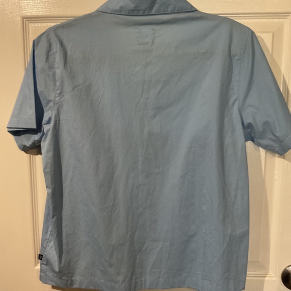 NWT Gap Light Blue Button Down Short Sleeve Shirt - Picture 5 of 6